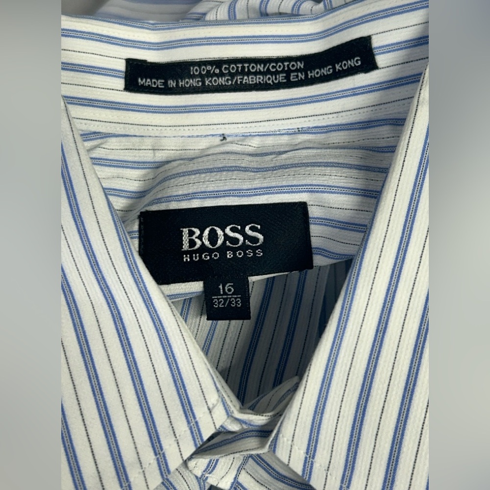 Hugo Boss - Men's Striped Button-Down Shirt - Picture 3 of 8